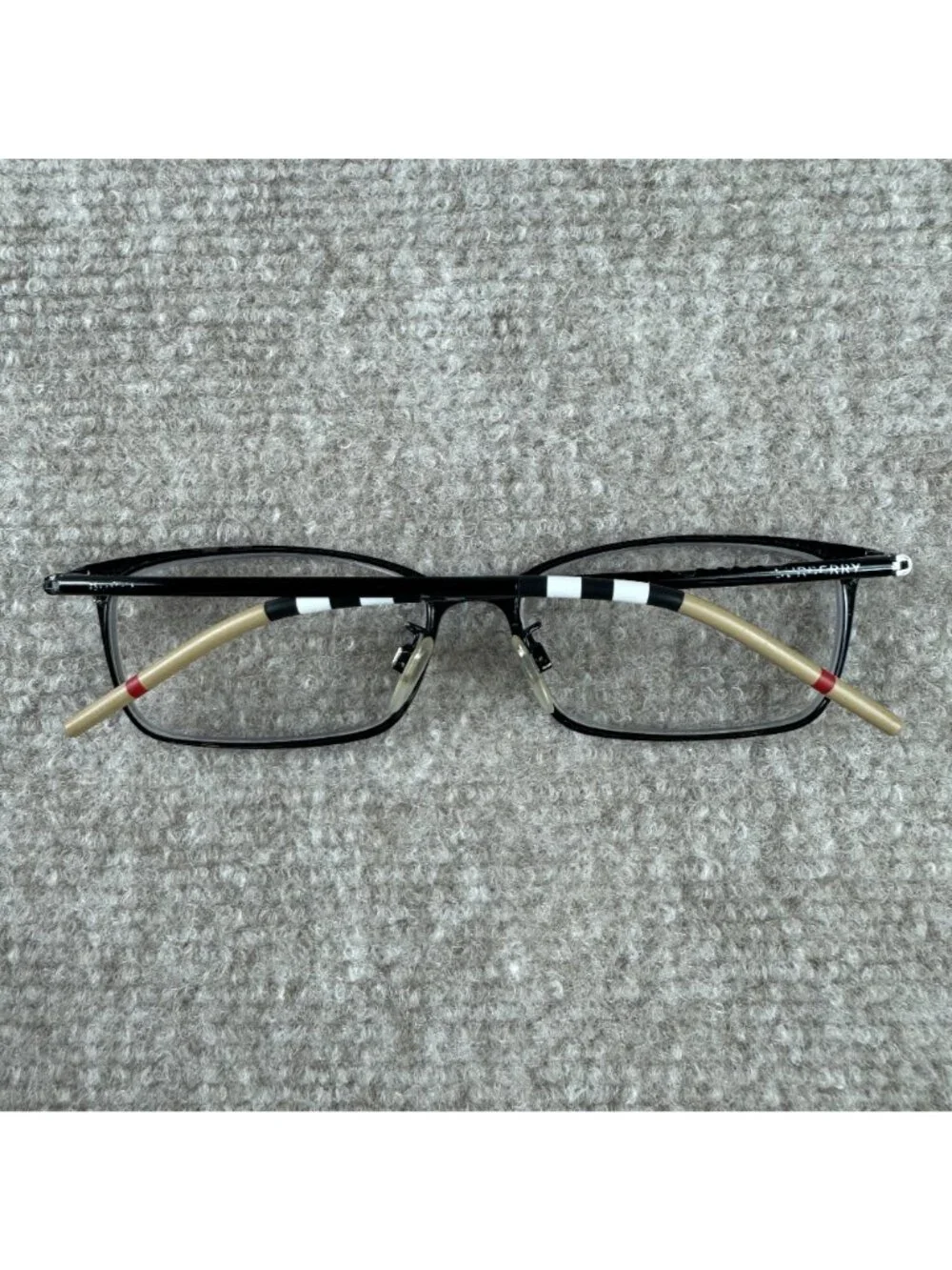 Burberry B 1329-D Rectangular Eyeglass Frames 56 16 145 Black Check Preppy
